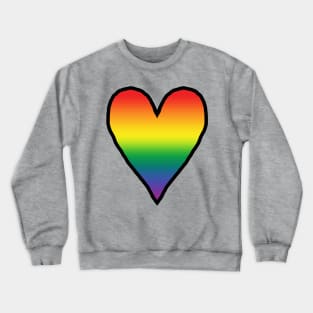 Heart Pride Gradient Valentines Day Crewneck Sweatshirt